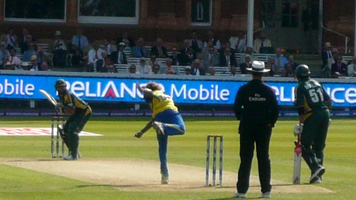 Shahid Afridi batting for Pakistan in the 2009 T20 World Cup final at Lord’s